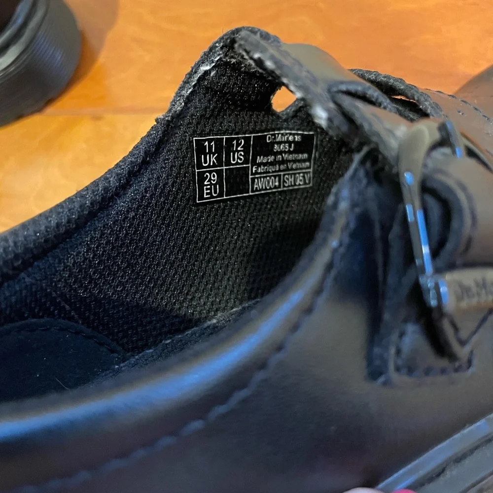 Dr Marten Kids Size 12 Black Mary Jane’s Style 8065 - Picture 11 of 14